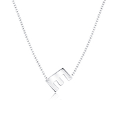 Silver Initial Letter Necklace E SPE-5545